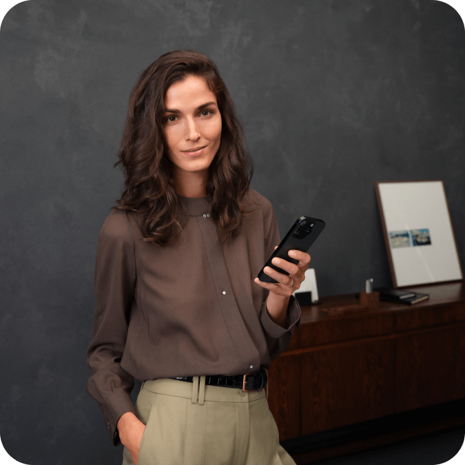 Woman with phone