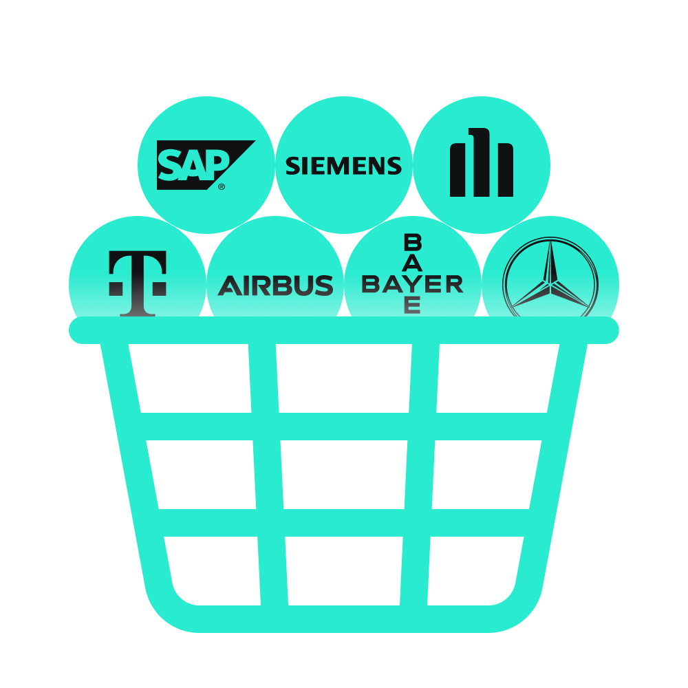 Top positions of an exemplary ETF on the DAX